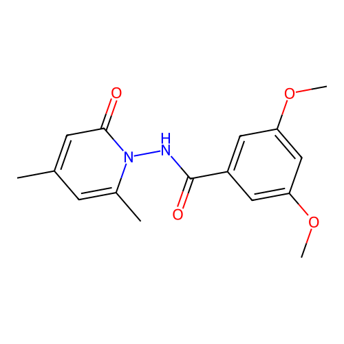 N-(2,4-dimethyl-6-oxopyridin-1-yl)-3,5-dimethoxybenzamide structure