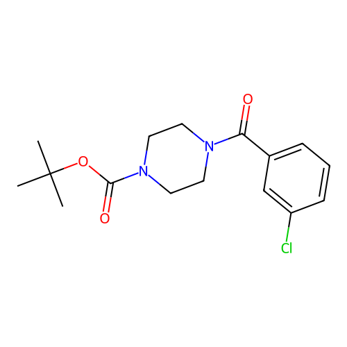 Tert-butyl 4-[(3-chlorophenyl)carbonyl]piperazine-1-carboxylate structure