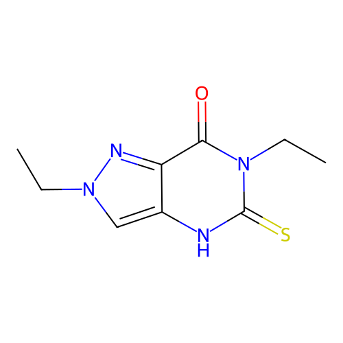 2,6-Diethyl-5-thioxo-5,6-dihydro-2H-pyrazolo[4,3-d]pyrimidin-7(4H)-one structure