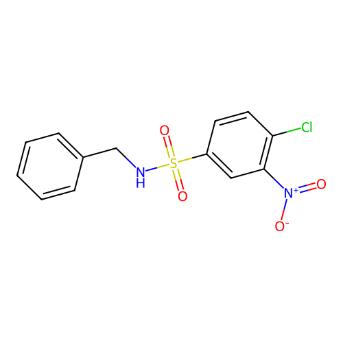 4-Chloro-3-nitro-N-(phenylmethyl)benzenesulfonamide structure