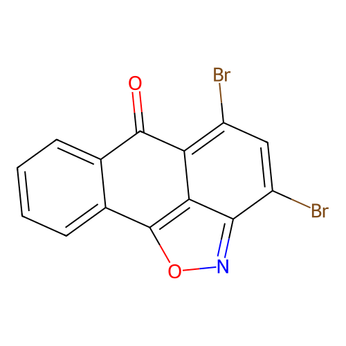 3,5-dibromo-6H-anthra[1,9-cd]isoxazol-6-one structure