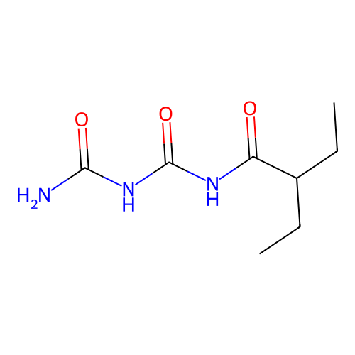 N-(Carbamoylcarbamoyl)-2-ethyl-butanamide structure