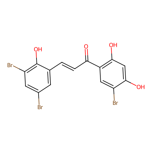 1-(5-Bromo-2,4-dihydroxyphenyl)-3-(3,5-dibromo-2-hydroxyphenyl)prop-2-en-1-one structure