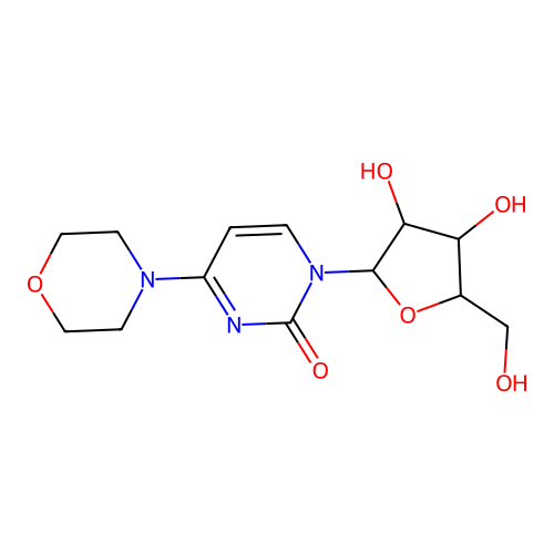 1-[3,4-Dihydroxy-5-(hydroxymethyl)oxolan-2-yl]-4-morpholin-4-ylpyrimidin-2-one structure