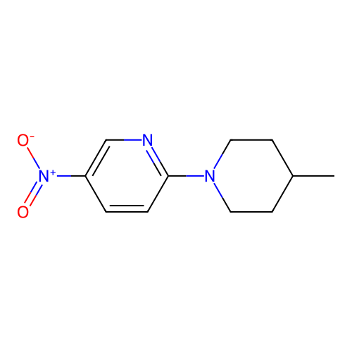 2-(4-Methylpiperidin-1-yl)-5-nitropyridine structure