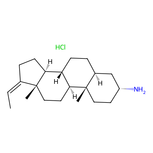 Pregn-17(20)-en-3-amine, hydrochloride, (3-alpha,5-alpha,17Z)- structure