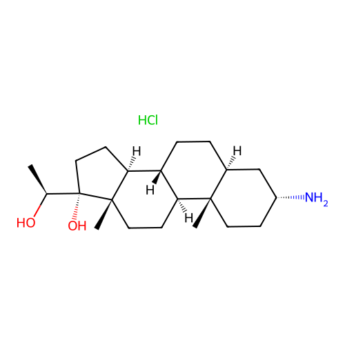 Pregnane-17,20-diol, 3-amino-, hydrochloride, (3-alpha,5-alpha,20S)- structure
