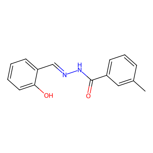 3-Methylbenzoic acid 2-[(2-hydroxyphenyl)methylene]hydrazide structure
