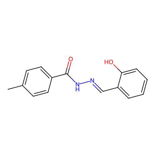 N-[(2-hydroxyphenyl)methylideneamino]-4-methylbenzamide structure