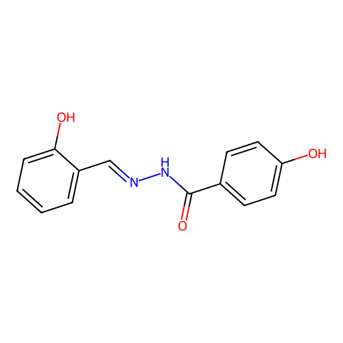 Salicylaldehyde p-hydroxybenzoylhydrazone structure