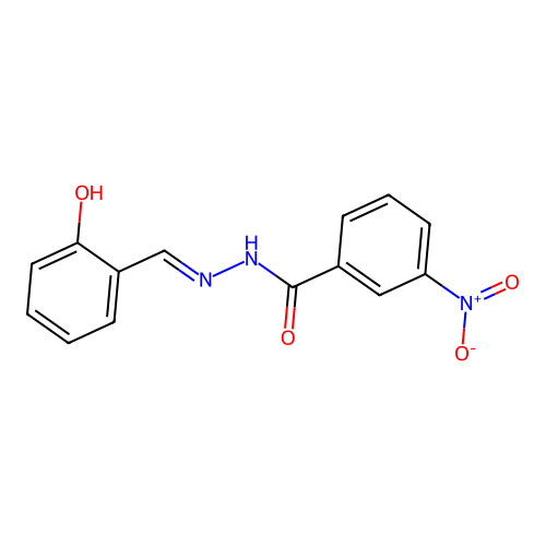3-Nitro-benzoic acid (2-hydroxy-benzylidene)-hydrazide structure