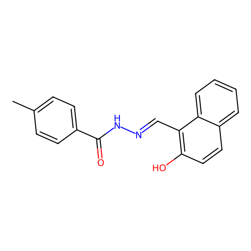 4-methyl-N'-[(2-hydroxy-1-naphthyl)methylidene]benzohydrazide structure