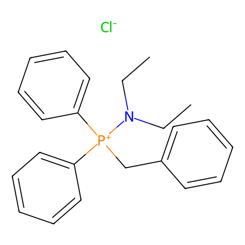 Phosphorus(1+), (N-ethylethanaminato)diphenyl(phenylmethyl)-, chloride (1:1) structure