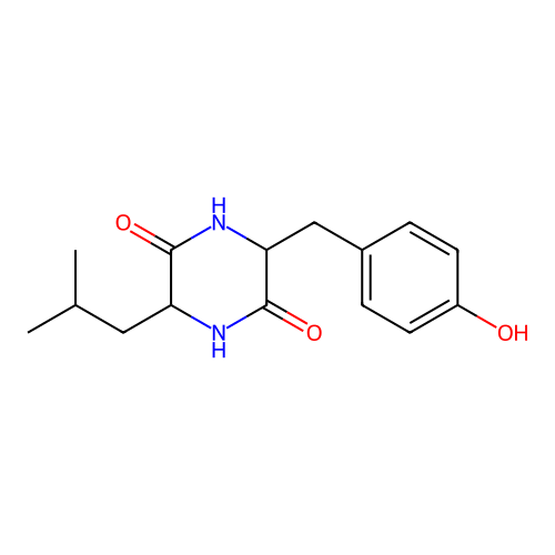 Cyclo(Tyr-Leu) structure