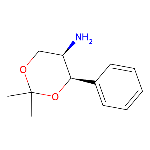(4R,5R)-2,2-dimethyl-4-phenyl-1,3-dioxan-5-amine structure