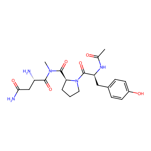 Acetyl-tyrosyl-prolyl-methylasparaginamide structure