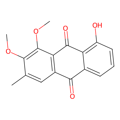 8-Hydroxy-1,2-dimethoxy-3-methylanthracene-9,10-dione structure
