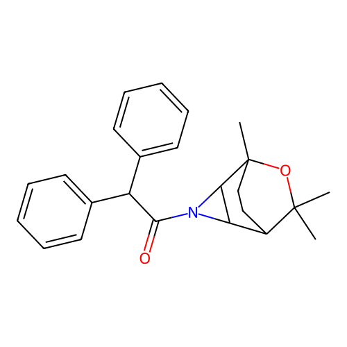 2,2-Diphenyl-1-(5,7,7-trimethyl-6-oxa-3-azatricyclo[3.2.2.02,4]nonan-3-yl)ethanone structure