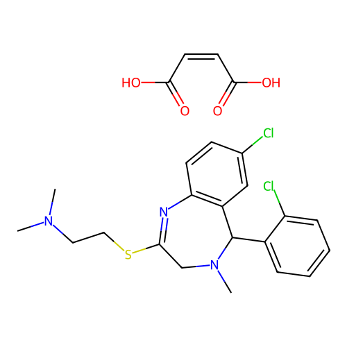 (E)-but-2-enedioic acid,2-[[7-chloro-5-(2-chlorophenyl)-4-me structure