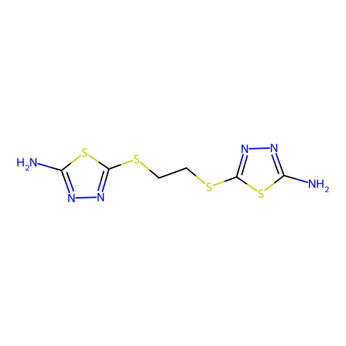 1,3,4-Thiadiazol-2-amine, 5,5'-[1,2-ethanediylbis(thio)]bis- structure
