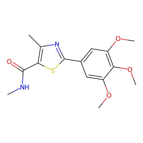 5-Thiazolecarboxamide, N,4-dimethyl-2-(3,4,5-trimethoxyphenyl)- structure