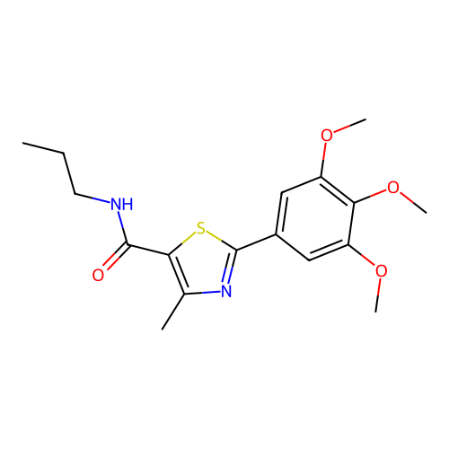 5-Thiazolecarboxamide, 4-methyl-N-propyl-2-(3,4,5-trimethoxyphenyl)- structure