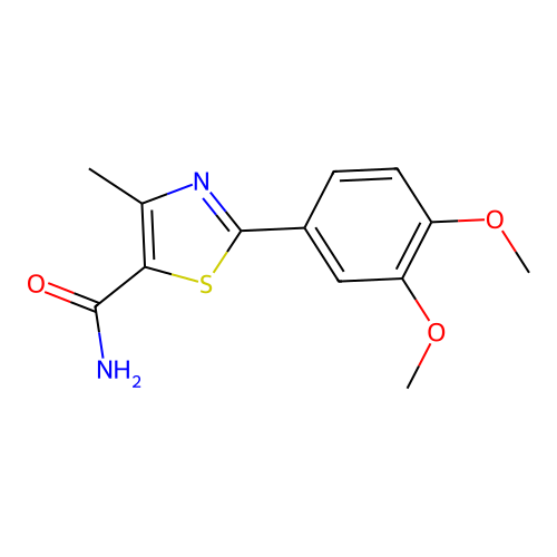 5-Thiazolecarboxamide, 4-methyl-2-(3,4-dimethoxyphenyl)- structure