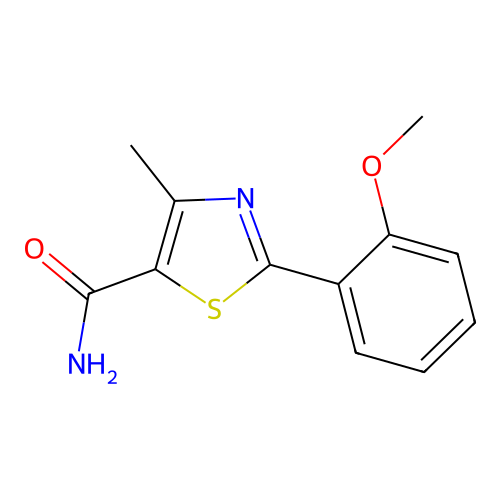 5-Thiazolecarboxamide, 2-(2-methoxyphenyl)-4-methyl- structure