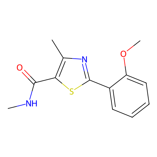 5-Thiazolecarboxamide, N,4-dimethyl-2-(2-methoxyphenyl)- structure