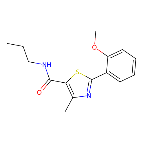 5-Thiazolecarboxamide, 2-(2-methoxyphenyl)-4-methyl-N-propyl- structure