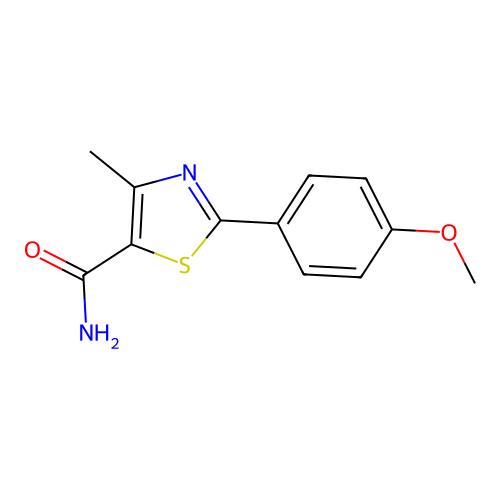 5-Thiazolecarboxamide, 2-(4-methoxyphenyl)-4-methyl- structure