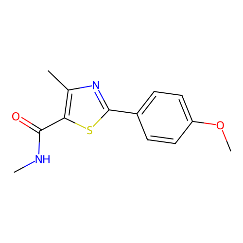 5-Thiazolecarboxamide, N,4-dimethyl-2-(4-methoxyphenyl)- structure
