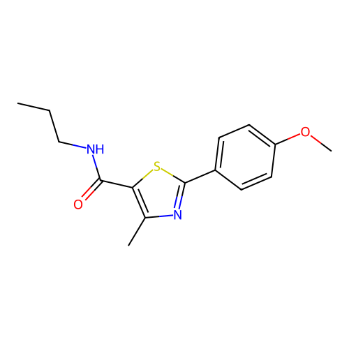 5-Thiazolecarboxamide, 2-(4-methoxyphenyl)-4-methyl-N-propyl- structure
