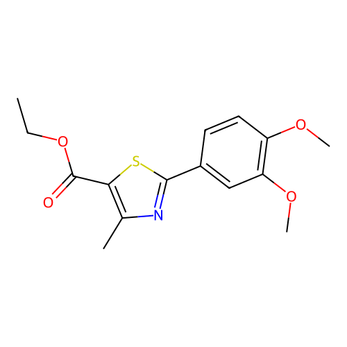 Ethyl 2-(3,4-dimethoxyphenyl)-4-methyl-1,3-thiazole-5-carboxylate structure