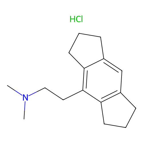 s-Indacene-4-ethanamine, 1,2,3,5,6,7-hexahydro-N,N-dimethyl-, hydrochloride structure