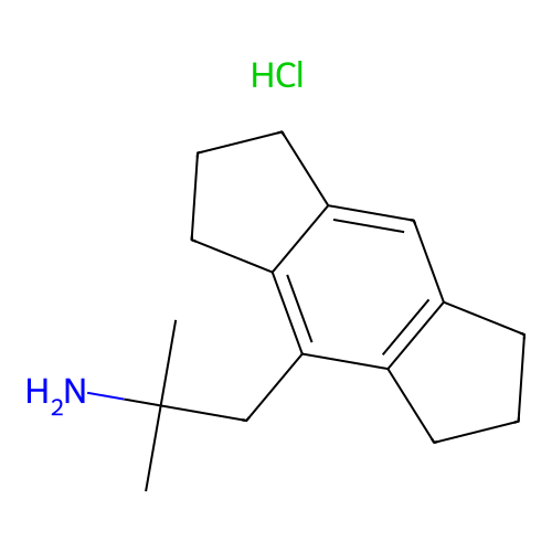 1-(s-Hydrindacen-4-yl)-2-methyl-2-propylamine hydrochloride structure