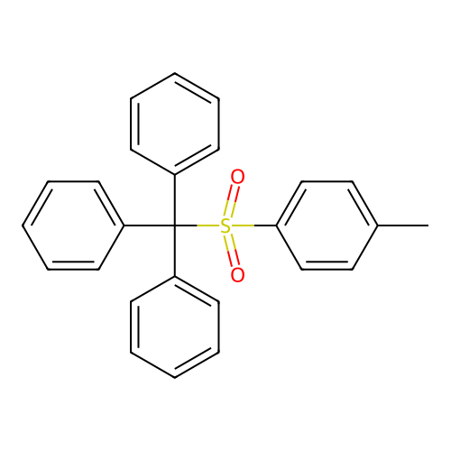 P-Tolyl triphenylmethyl sulfone structure