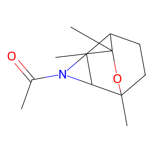 1-(5,7,7-Trimethyl-6-oxa-3-azatricyclo[3.2.2.02,4]nonan-3-yl)ethanone structure