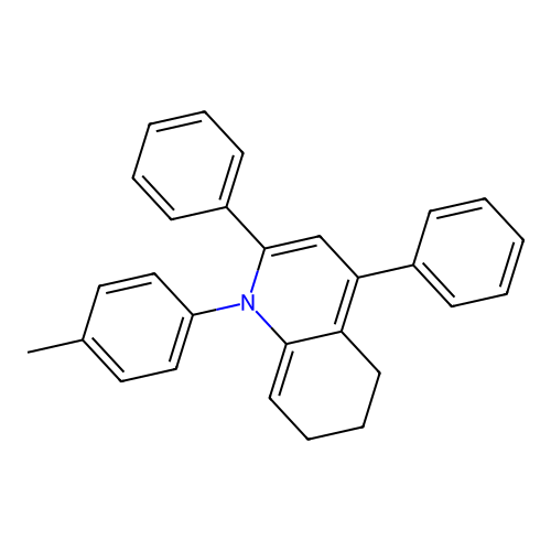 Quinoline, 1,5,6,7-tetrahydro-1-(4-methylphenyl)-2,4-diphenyl- structure