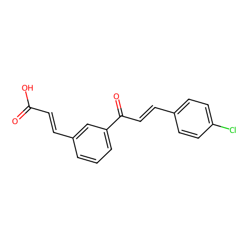2-Propenoic acid, 3-(3-(3-(4-chlorophenyl)-1-oxo-2-propenyl)phenyl)-, (E,E)- structure