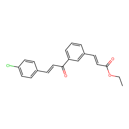 Ethyl m-(p-chlorocinnamoyl)-cinnamate structure