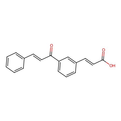 2-Propenoic acid, 3-(3-(1-oxo-3-phenyl-2-propenyl)phenyl)-, (E,E)- structure