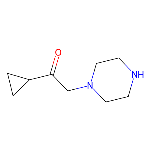 1-Cyclopropyl-2-(piperazin-1-yl)ethan-1-one structure