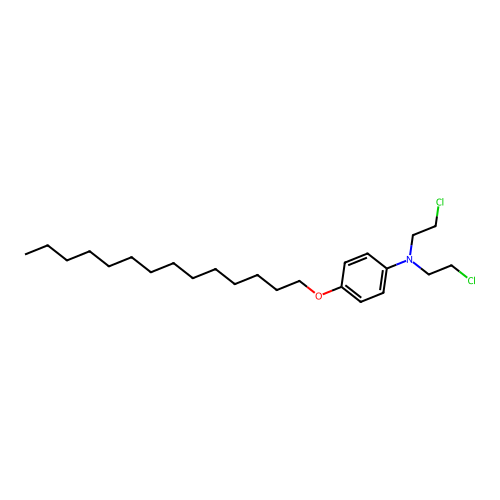 Benzenamine, N,N-bis(2-chloroethyl)-4-(tetradecyloxy)- structure