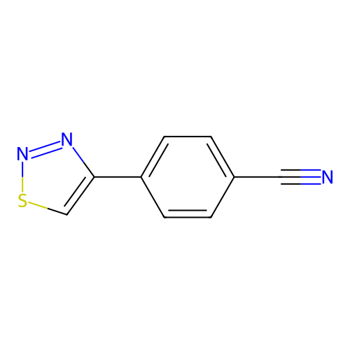 4-(1,2,3-Thiadiazol-4-yl)benzonitrile structure