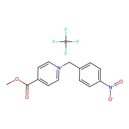 4-(Methoxycarbonyl)-1-(4-nitrobenzyl)pyridinium tetrafluoroborate structure