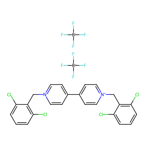 4,4'-Bis(2,6-dichlorobenzylpyridinium) ditetrafluoroborate structure