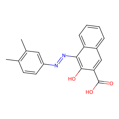 2-Naphthalenecarboxylicacid, 4-[2-(3,4-dimethylphenyl)diazenyl]-3-hydroxy- structure