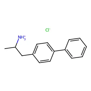 1-(4-Phenylphenyl)propan-2-amine hydrochloride structure