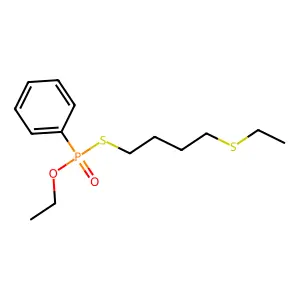 Phosphonothioic acid, phenyl-, O-ethyl S-(4-(ethylthio)butyl) ester structure